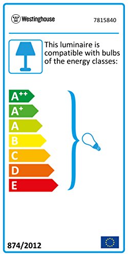 Westinghouse Turbo Swirl Ventilador de Techo E14, 60 W, con cable conductor, Titanio