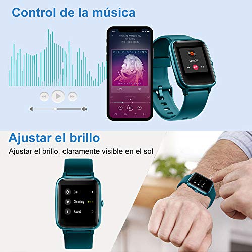 Willful Smartwatch,Reloj Inteligente con Pulsómetro,Cronómetros,Calorías,Monitor de Sueño,Podómetro Pulsera Actividad Inteligente Impermeable IP68 Smartwatch Hombre Reloj Deportivo para Android iOS