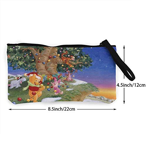 Winnie The Pooh - Monedero de Lona con Cierre pequeño, Mini Bolsa de cosméticos, diseño de Winnie The Pooh