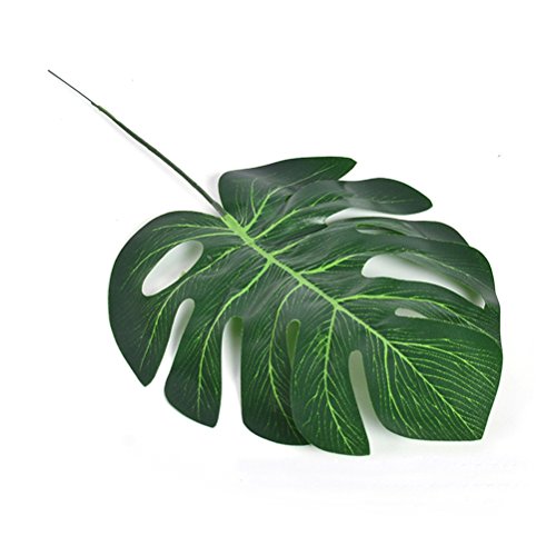 WINOMO hojas de Palma artificiales - planta artificial para decoración de fiesta Luau hawaiano playa fiesta temática 10pcs - L