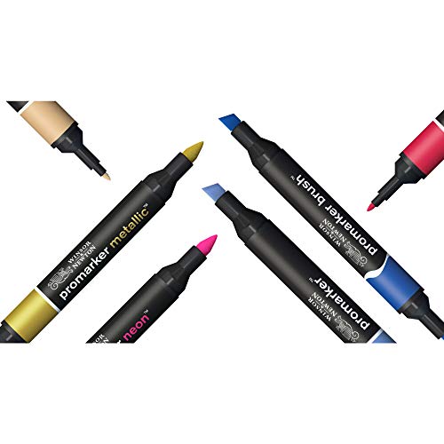 Winsor & Newton - Set de Rotuladores ProMarker Brush, 12 + 1 Unidades, Tonos Neutros