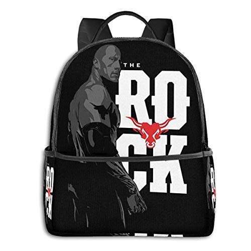 WLQP Dwayne Johnson Bolso de Hombro de Gran Capacidad y multifunción con Lados Negros Gran Mochila