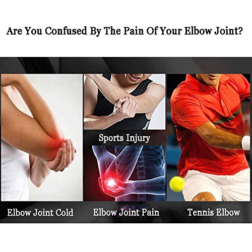 WY-Elbow Coderas para tendinitis (1 par) - Correa de Artritis para Bursitis, golfistas, epicondilitis Medial Lateral, tendinitis - Banda de Soporte - Alivio Ajustable para el Dolor del antebrazo