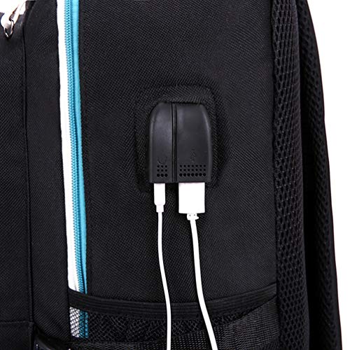 WYCY Mochila Luminosa Mochila Escolar de Gran Volumen 36L con Puerto de Carga USB y línea de Audio Mochila Escolar Unisex Mochila con Luminosa Caja de lápices (Billie Eilish)