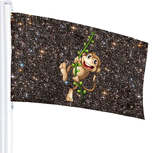 XGBags Naughty Monkey Garden Bandera, Decorations for Home Decor House Yard Outdoor Party Supplies 3x5 Ft