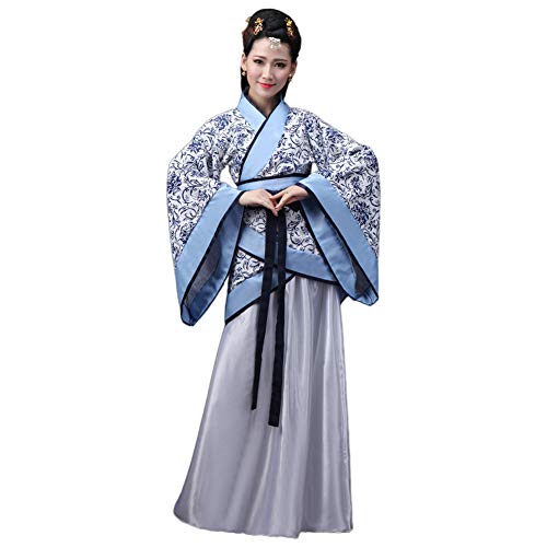 Xinvivion Chino Hanfu - Antiguo Tradicional Traje Tang Falda de Hada Costume Rendimiento Etapa Vestido para Mujer