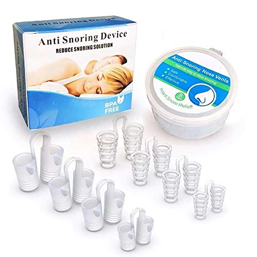 Xiton 8PCS Ronquidos SolucióN Anti Ronquidos Dispositivos Profesional Ronquido TapóN Nariz Respiraderos Ronquido Dilatadores Nasales Para Dormir Mejor