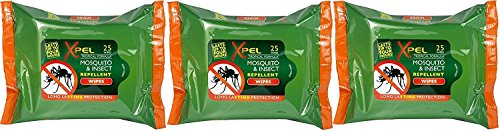 Xpel - Toallitas repelentes de mosquitos para insectos tropicales, 25 toallitas (3)