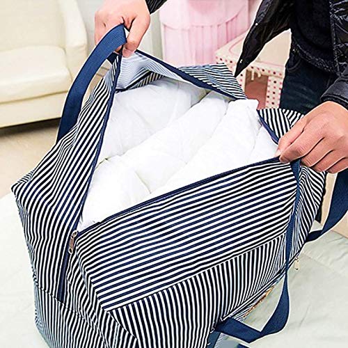 XSHL Bolsas De Almacenamiento Impermeables con Cremalleras,Gran Capacidad con Asa Bolsillos Portátil Organizadores A Prueba De Polvo para Blankets Duvet Laund