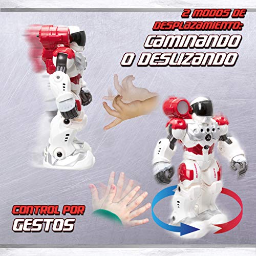 Xtrem Bots- Guardian BOT Inteligencia Artificial. Alarma Anti-Intrusos Robot Control Remoto de Juguete. Robotica para niños (Blue Rocket XT380771)