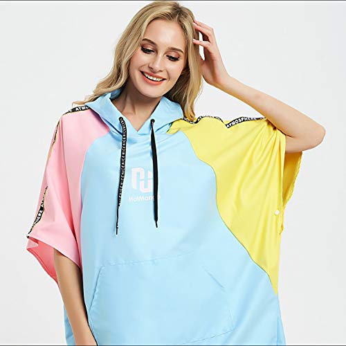 Yingm Toalla Poncho de Surf para Mujer Toallas De Baño Batas De Microfibra Toallas De Playa Pueden Llevar Secado Rápido De Agua For Nadar Y Bucear Toalla Poncho con Capucha para Mujer