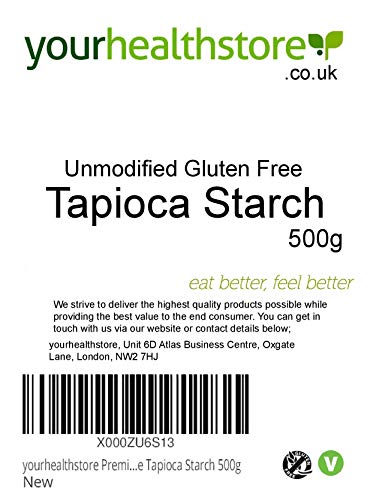 yourhealthstore Premium Almidón de tapioca sin gluten, 500 g