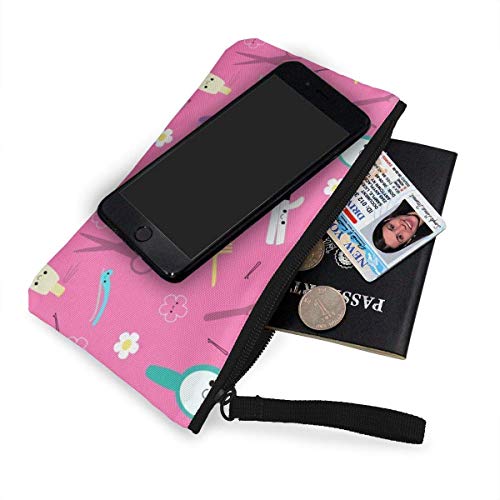 Yuanmeiju Monedero Unisex, monederos, peluquería Rosa, Cabello Feliz, Monedero de Lona para Mujer, Monedero pequeño, Monedero con Cambio, Tarjetero, Billetera para teléfono, Bolsa de Almacenamiento