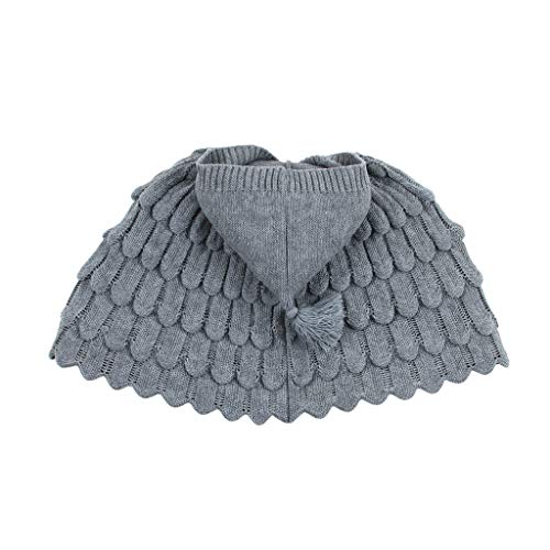 YWLINK Capa Abrigo CáLido Bebé NiñO NiñAs OtoñO E Invierno Abrigo De Punto Calado con Capucha SuéTer Sudadera Casual Party Cardigan Shawl Cloak Bautizo Regalo De CumpleañOs Black Friday Ropa De Bebe