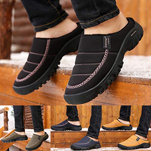 Zapatillas De Casa para Hombre De Fieltro De Lana Natural Calientes Transpirables Bienestar Natural Handmade Calidad Zapatillas Unisex con Forro cálido Zapatos Impermeables para Interiores