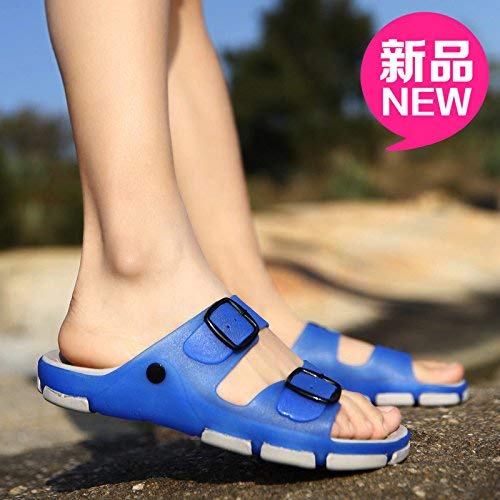 Zapatillas de verano Nyfcc para verano, para niños, con parte inferior suave, luz de la palabra, arrastre, par de zapatos de playa, impermeables, una familia de tres sandalias para padres e hijos, 35, color marrón