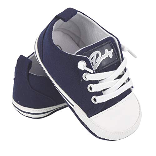 Zapatos para bebé Auxma La Zapatilla de Deporte Antideslizante del Zapato de Lona de la Zapatilla de Deporte para 3-6 6-12 12-18 M (3-6 M, Azul)