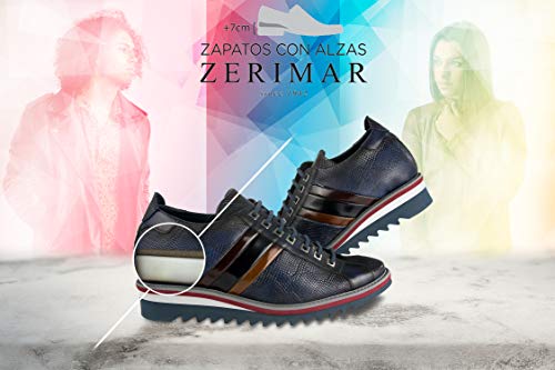 Zerimar Zapatos con Alzas Hombre | Zapatos Deportivos con Alzas Que Aumenta su Altura + 7 cm | Zapatillas Hombre de Vestir | Fabricados en España