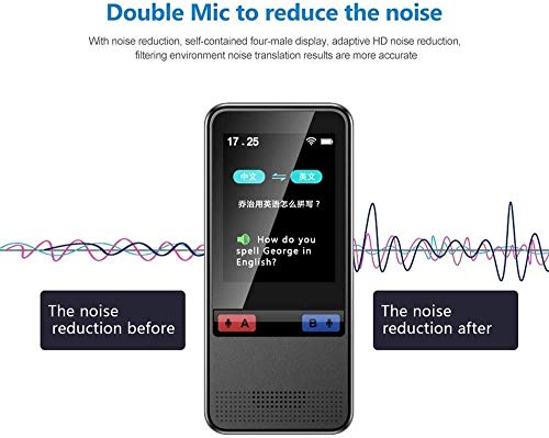 ZHUYU Inteligente traductor de la Lengua de Dispositivos, Inteligente bidireccional instantáneo traductor de la Voz con 2.4inch HD de Pantalla táctil, Compatible con Global 2.4G WiFi Hotspot, Soporte