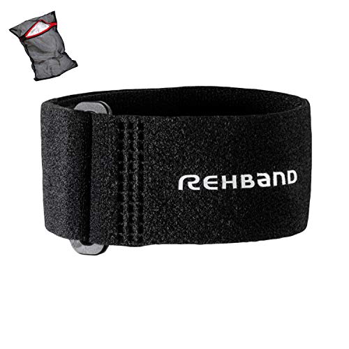 Ziatec Edition Rehband UD Tennis Elbow Strap - Cinta para Codo de tenista y Golfista | Banda de epicondilitis, codera de Tenis, tamaño:Talla única, Color:Negro - 1 Pieza