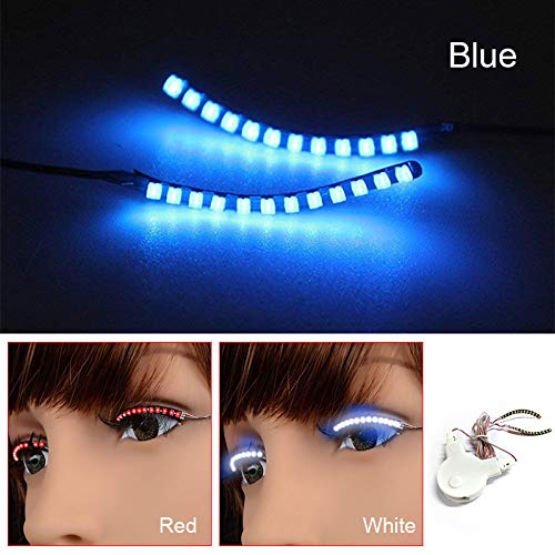 zreal LED wimpern resistente al agua interactivo wimpern SGP Ojos Lid banda para fiestas Night Club KTV Halloween