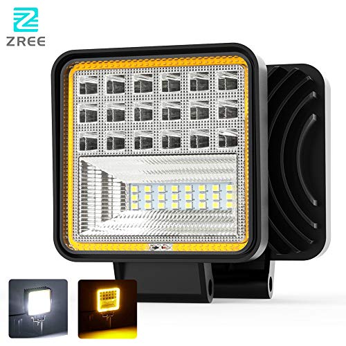 ZREE Faros Led, 126W Faro de Trabajo Led 12V Luces de Faro Antiniebla Luz de Ojo de Angel LED Lampara de Coche IP67 Impermeable Focos Led Tractor para Off-Road Tractor, 4X4,Camión, Moto, Barco.