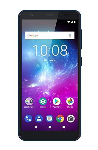 ZTE Blade A5 2019 - Smartphone de 5,5" HD+ 18:9 (Octa-Core A55, 2GB RAM + 16GB ROM, Cámara de 13 Mpx, doble SIM, Android 9 Go), Color Azul [versión española]