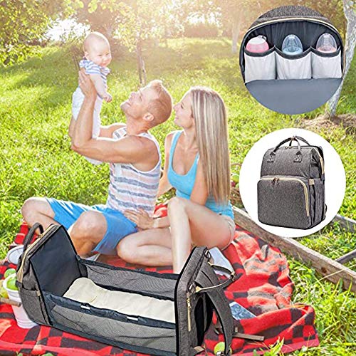 ZXLLO 3 en 1 Cuna d e Viaje Cama Portabebés Cuna Ligera Convertible Viaje Al Aire Libre Camping Camping Bolsa De Almacenamiento De Viaje Multifuncional,Verde