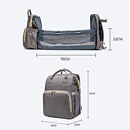 ZXLLO Cuna de Viaje para bebé Multifuncional Portabebés Cuna Ligera Convertible Viaje Al Aire Libre Camping Camping Bolsa De Almacenamiento De Viaje Multifuncional,Light Green