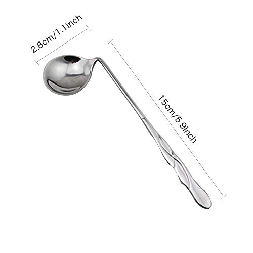 ZYER Utensilios Curvos Adaptados-Cucharas Adaptadas con Cuchara de Parkinson Inclinadas a la Derecha de Acero Inoxidable-Cucharas Adaptadas-Cucharas de Autoalimentación para Ancianos o Bebés