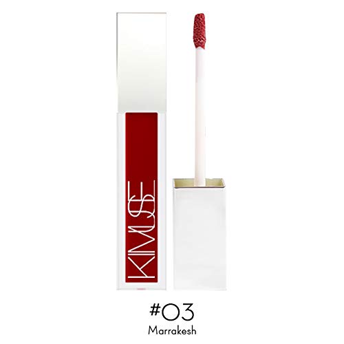 1 PC antiadherente Copa labios reflejo brillo de labios espumosos lápiz labial alta pigmentadas de labios hidratante líquidos duradero resistente al agua maquillaje de los labios (03 Marrakech)