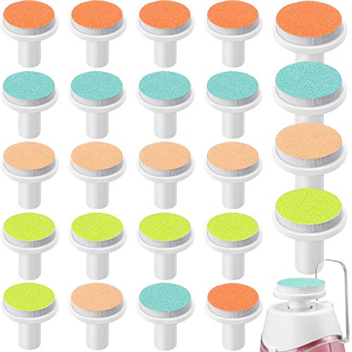 24 Almohadillas Lima Uñas Bebé Almohadillas Repuesto Recortador Uñas Cabezal Molienda Uñas Bebé Eléctricos para Cortauñas Eléctrica Estándar Niños Recién Nacido (Rosa, Azul Claro, Verde, Naranja)