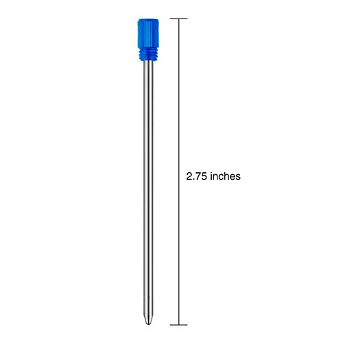 24 Piezas de Recambios de Bolígrafos de Punta de Bola para Bolígrafos Stylus de Cristal Diamante, 2,75 Pulgadas (Tinta Negra)