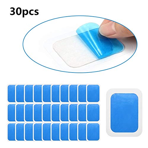 30 Pcs de Gel de Reemplazo de Entrenador de Abdominales, Almohadillas de Gel Ems Almohadillas de Reemplazo de Abdominales Ems Almohadillas Musculares Accesorios de Entrenador Muscular Abdominal