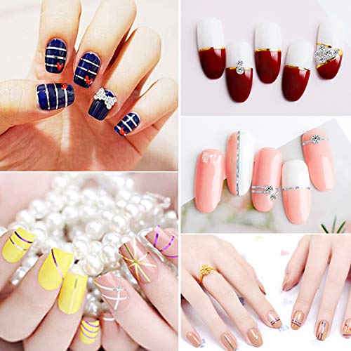 32 Colores Mezclados Rollos Línea de Cinta de Rayas de Uñas, Uñas Arte Rayas Adhesivas, Nail Art Striping Tape Line, Clavo Arte Cinta Decoración Pegatinas para Diseño Arte de Uñas