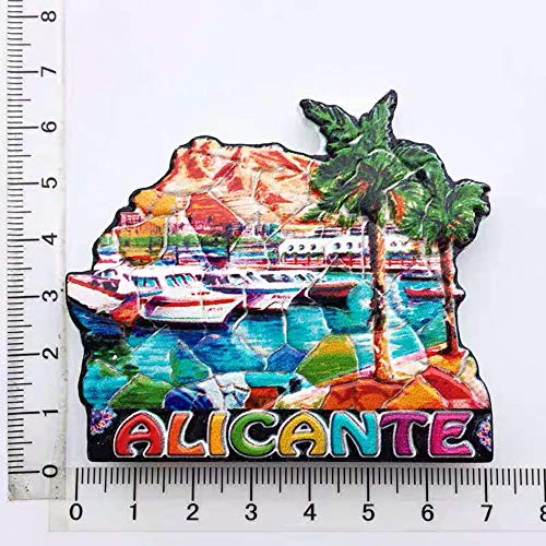 3D Alicante España Refrigerador Imán de Nevera Recuerdos Turísticos Pegatinas Magnéticas Hechas A Mano Inicio Cocina Decoración Regalo de Viaje