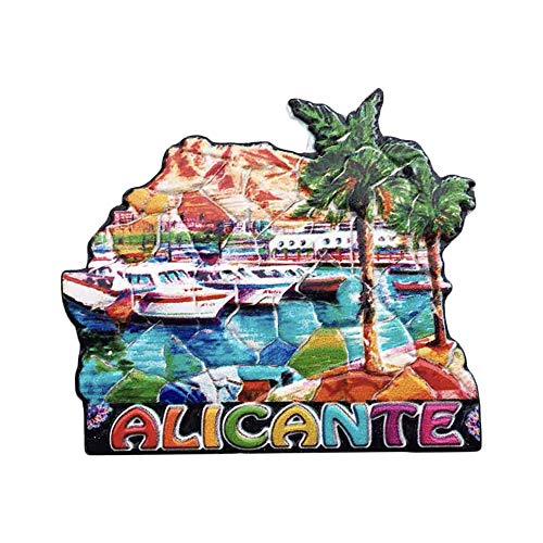 3D Alicante España Refrigerador Imán de Nevera Recuerdos Turísticos Pegatinas Magnéticas Hechas A Mano Inicio Cocina Decoración Regalo de Viaje