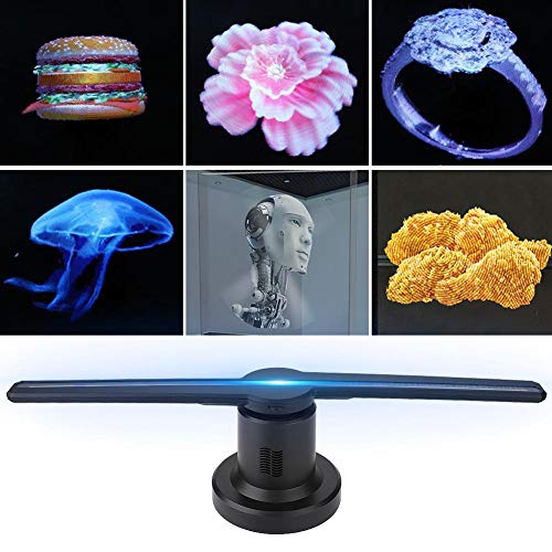 3D Proyector Holográfico WiFi para Publicidad, 3D Projector (Advertising Projector) Portátiles | Pantalla LED|con Tarjeta de 8GB TF para Negocio Tienda Tienda(EU)