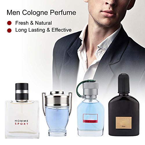 4 * 25 ml Men's Parfum - Men's Eau de Toilette Spray, fresco y delicado perfume, es un kontrastierender aroma.