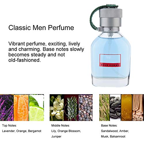 4 * 25 ml Men's Parfum - Men's Eau de Toilette Spray, fresco y delicado perfume, es un kontrastierender aroma.