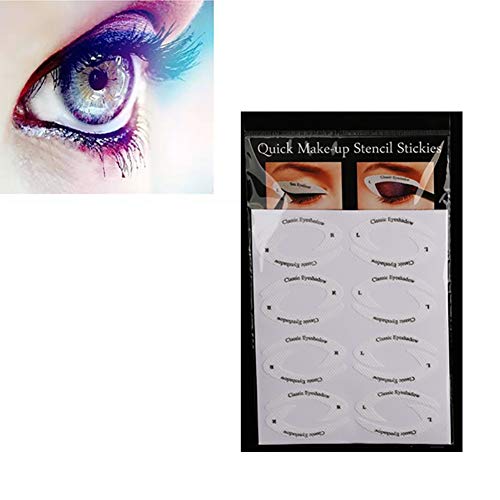 4 Piezas desechables maquillaje de ojos de ratones sombra de ojos profesional Shield Eyeliner Plantillas para una perfecta ojos ahumados o con alas Consejo Look