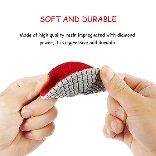 7 Piezas 4 Pulgadas Diamond Polishing Pad Húmedo para Pulidor de Piedra Mojada Pulidora Diamante Accesorios