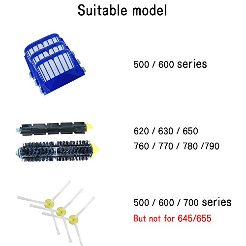 ABClife Kit Cepillos Repuestos de Accesorios Compatible con Aspiradoras iRobot Roomba Serie 600 605 610 615 616 620 625 630 631 632 639 650 651 660 670 680 681 691-15PCS
