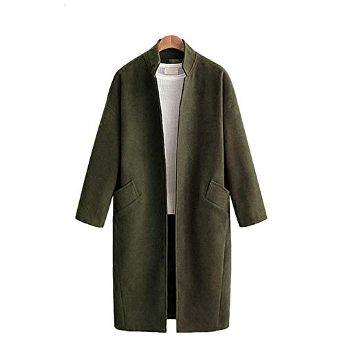 Abrigo de Lana de Solapa de Invierno para Mujer Trench Jacket Abrigo de Manga Larga Outwear Mujer Invierno Abrigo Casual Sudadera con Capucha Chaqueta de Lana Capa Jacket Parka Pullover