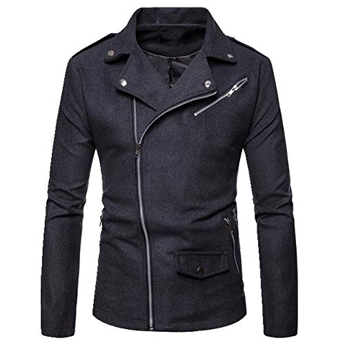 Abrigo de los hombres formal diagonal Pull Coat Long Coat Windbreaker hombres abrigo