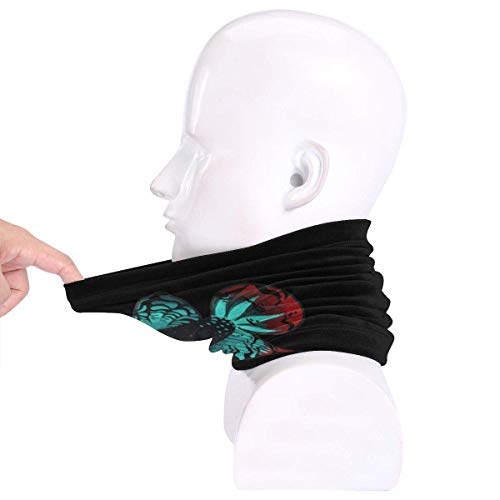 Abstract Beta Fish Micro Fiber Seamless Windproof Bandana & Face Mask & Neck Warmer Gaiter Shield - for Mens Womens