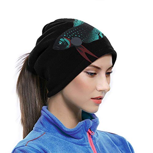 Abstract Beta Fish Micro Fiber Seamless Windproof Bandana & Face Mask & Neck Warmer Gaiter Shield - for Mens Womens