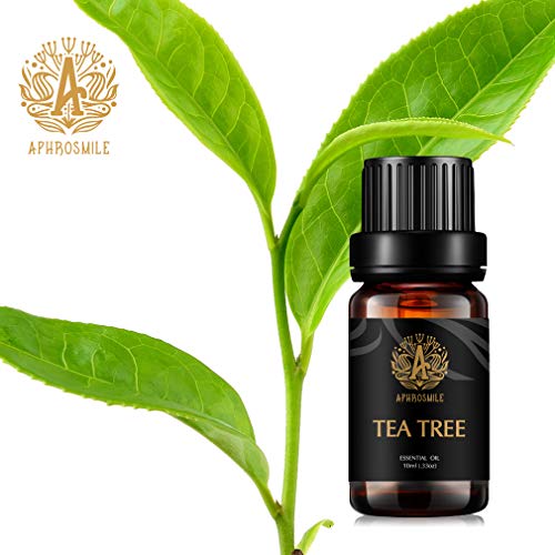 Aceite esencial de aromaterapia Árbol del té, Esencial Oil Tea Tree Perfume (0,33 oz - 10 ml), Aceites de fragancia del árbol del té 100% puros para difusor, Humidificador, Masaje, Aromaterapia,Hogar