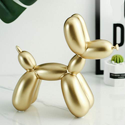 Adornos para perros con globo, oficina, decoración de mesa, estatua de perro de estilo nórdico globo perro mini estatuilla animal arte escultura arte regalo