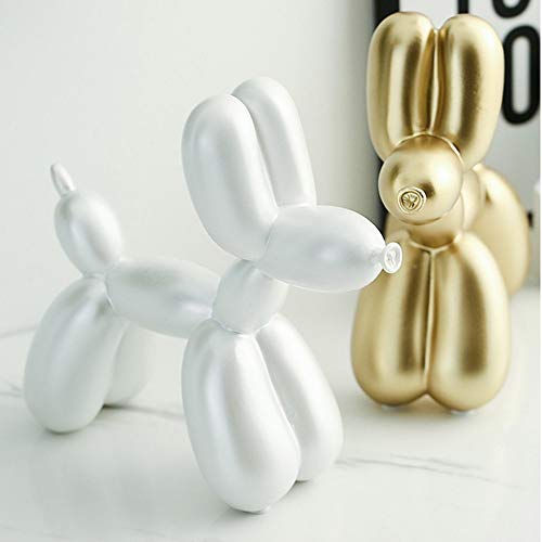 Adornos para perros con globo, oficina, decoración de mesa, estatua de perro de estilo nórdico globo perro mini estatuilla animal arte escultura arte regalo